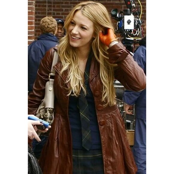 MIKE & CHRIS Jude Leather Jacket ASO Gossip Girl & Lindsay Lohan Y2K Trench M - Picture 2 of 9